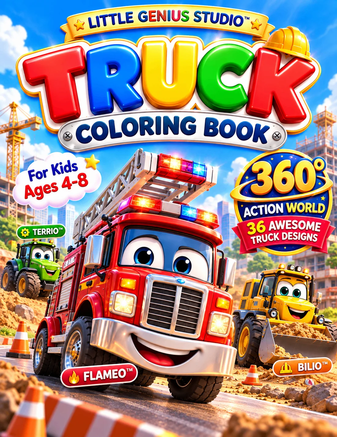 Truck Coloring Book cover